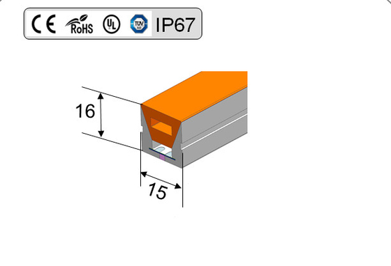Λυγίστε το φως 15×16mm 12V κρύο άσπρο 6000K σχοινιών νέου 2835 οδηγήσεων SMD