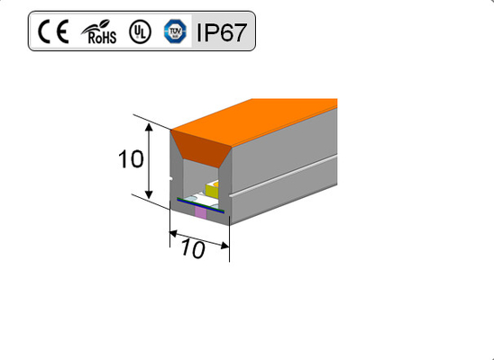 IP65 ελαφρύ RGB χρώμα λουρίδων νέου των αδιάβροχων οδηγήσεων SMD που αλλάζει 24V 12V