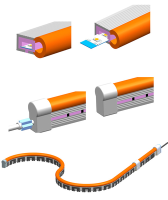 φως σχοινιών νέου των ευκίνητων ελαφριών, RGB 12V οδηγήσεων σιλικόνης νέου των οδηγήσεων 10mm