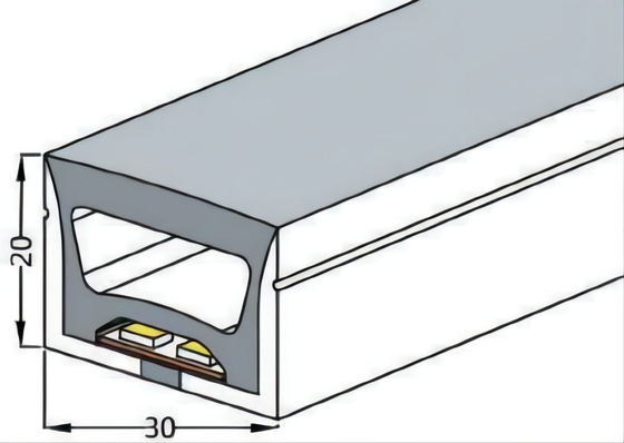 Σωλήνας 30×20mm IP68 νέου σιλικόνης Fexible Εύκαμπτο για τη διακόσμηση φωτισμού