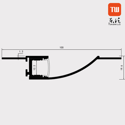 Προφίλ LED σχήματος U γυψοσανίδας 6063 Υλικό κράματος αλουμινίου