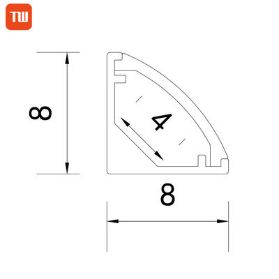 Κανάλι των λεπτών συνήθειας μήκους γαλακτωδών διασκορπιστών διακοσμήσεων οδηγήσεων γωνιών για το φως γραφείου