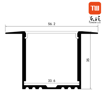 U Shape 6063 Led Strip Channel Aluminium Suspended Led Profil Extrusion