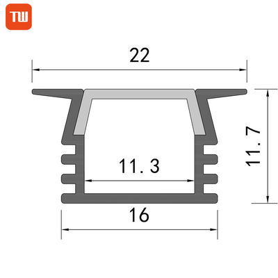 Χωνευτός Σε τοίχο Κουζίνα Ελαφρύς Γύψος Σε Προφίλ Αλουμινίου Led Διακοσμητικό