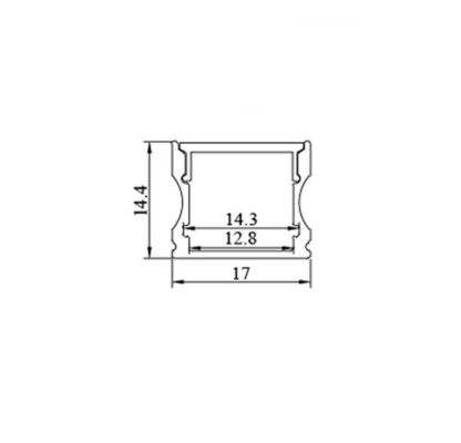 τοποθετημένο επιφάνεια οδηγημένο κανάλι σχεδιαγράμματος 17x15mm κατοικημένο οδηγημένο γραμμικό ελαφρύ