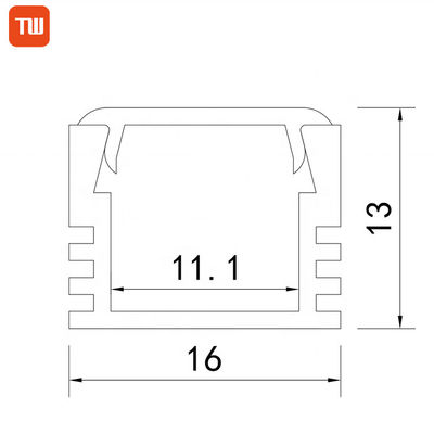 Το εσωτερικό αργίλιο που τοποθετήθηκε οδήγησε το σχεδιάγραμμα λουρίδων για το γραμμικό οδηγημένο φωτισμό λουρίδων