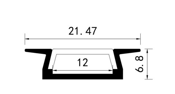 Ελαφρύ κανάλι εγχώριας οδηγημένο διακόσμηση εξώθησης επίπλων για τον οδηγημένο ελαφρύ φραγμό λουρίδων
