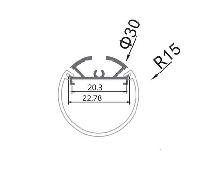 Στρογγυλό ανασταλμένο μορφή οδηγημένο σχεδιάγραμμα αργιλίου για το ανώτατο όριο 30mm φωτισμός κρεμαστών κοσμημάτων Dia