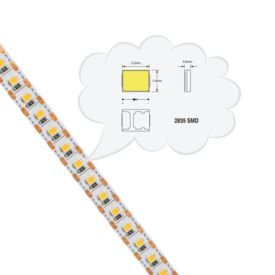 Λουρίδες 120leds των ΣΥΝΕΧΩΝ 5 βολτ 2835 SMD οδηγήσεων για τα γκαλεριά τέχνης ξενοδοχείων