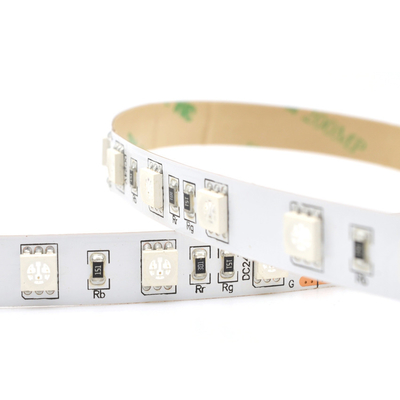 Των εύκαμπτων οδηγήσεων RGB συνεχές ρεύμα 24V 12V 60 Leds 5050 συνόλου λουρίδων ελαφρύ για την οικοδόμηση