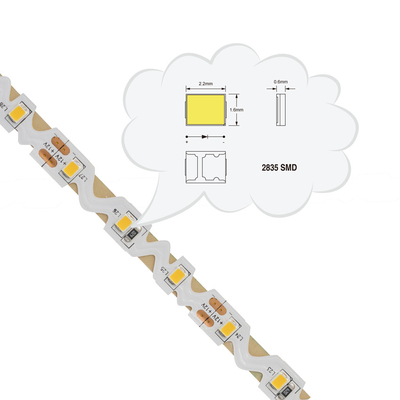 Ελαφριά S SMD2835 SMD εύκαμπτη μορφή 3000K λουρίδων για τα μουσεία ξενοδοχείων