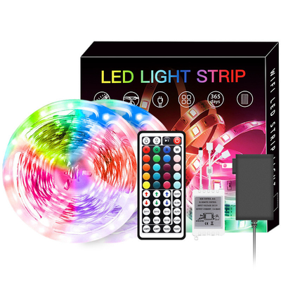 Φω'τα 12V 44 λουρίδων των RGB ζωηρόχρωμων έξυπνων οδηγήσεων βασικός υπέρυθρος cOem τηλεχειρισμού