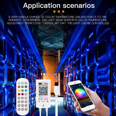 APP ελέγχει τη λουρίδα 12V λουρίδα 5050 RGB οδηγήσεων, των έξυπνων οδηγήσεων Wifi ευφυής