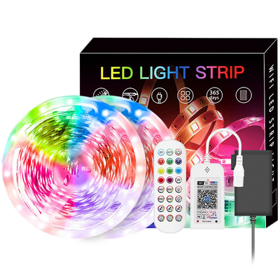 12V 5050 φω'τα λουρίδων RGB 10 οδηγήσεων μέτρου με το μακρινό έλεγχο συγχρονισμού IP20