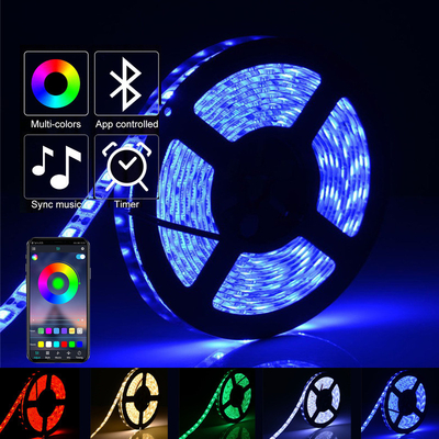 12V 5050 φω'τα λουρίδων RGB 10 οδηγήσεων μέτρου με το μακρινό έλεγχο συγχρονισμού IP20
