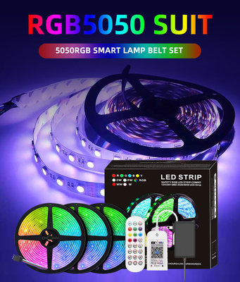 Εύκαμπτο 12V 5m φως λουρίδων 5050 RGB οδηγήσεων με τον έλεγχο Wifi APP