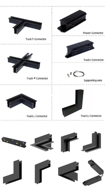 Magnetic Recessed Track Light Rail Στρογγυλή 48V 16mm για Γραμμικό Φως